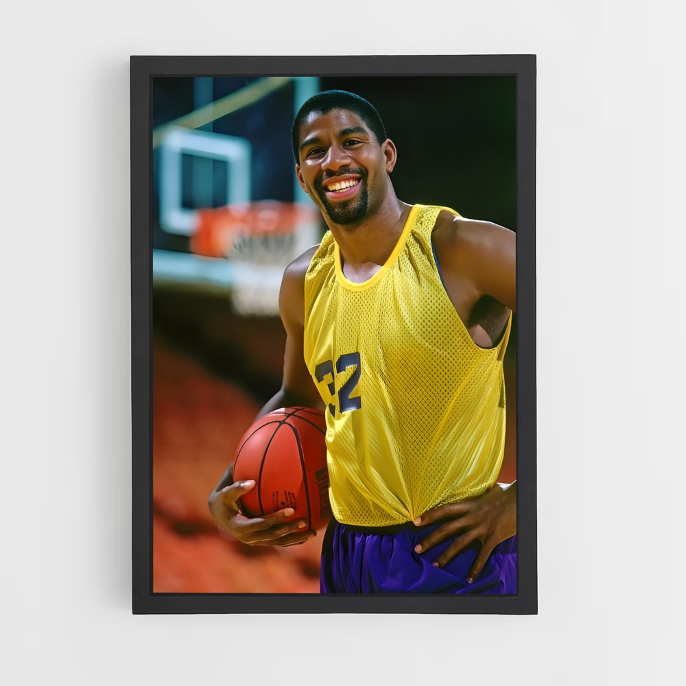 Poster Magic en Jaune – affiche Basketball (vue 2)